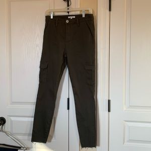 Ellie ankle skinny sts blue brand olive green jeans with cargo pockets.